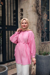 Ekol Bel Bağlamalı Gömlek Pembe