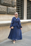 Etekli Kimono Takım Lacivert