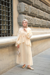 Etekli Kimono Takım Sarı