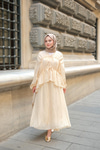 Etekli Kimono Takım Sarı