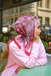 Fırça Desen Soft Eşarp Bordo