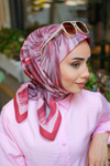 Fırça Desen Soft Eşarp Bordo