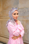 Fırça Desen Soft Eşarp Vizon