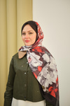 Fırça Desen Soft Şal Haki Yeşil