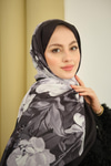 Fırça Desen Soft Şal Siyah