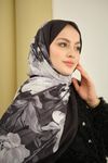 Fırça Desen Soft Şal Siyah