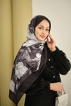 Fırça Desen Soft Şal Siyah