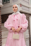 Fırfrı Detaylı Takım Pembe