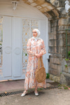 Flora Çicek Desenli Elbise Somon