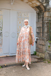 Flora Çicek Desenli Elbise Somon