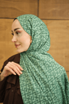 Geometrik Desen Şal Yeşil