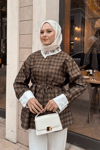 Gizli Düğmeli Bel Bağlamalı Gömlek Yağ Yeşil
