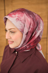 Gök Bulut Desen Eşarp Bordo