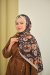 Gül Desen Soft Şal Bej