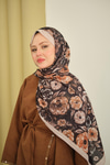 Gül Desen Soft Şal Bej