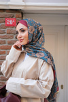 Gül Desen Soft Şal Bordo