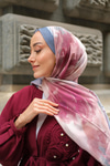 Gül Desen Soft Şal Füme