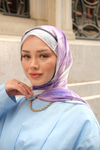 Gül Desen Soft Şal Gri