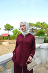 Kapüşonlu İkili Takım Bordo
