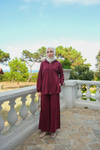 Kapüşonlu İkili Takım Bordo