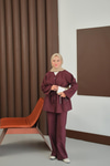 Kemer Detay İkili Takım Bordo