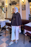 Kemer Detaylı Panço Kahverengi