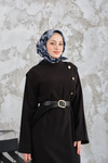 Kemerli Elbise Siyah