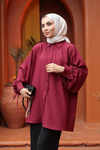 KOL BAGLAMALI GOMLEK Bordo