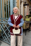 Kot Detay Hırka Bordo