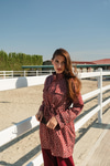 Leopar Desenli Ceket Bordo
