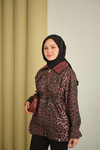 Leopar Desenli Fermualı Trenç Bordo