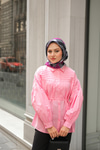 Nervur Detaylı Poplin Gömlek Pembe