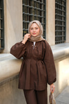 Olivia İncili Takım Kahverengi
