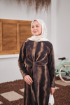 Ön Bağlama Detay Şifon Elbise Siyah
