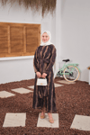 Ön Bağlama Detay Şifon Elbise Siyah