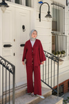 Ön Bağlama Detaylı Takım Bordo