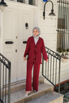 Ön Bağlama Detaylı Takım Bordo
