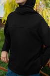 Oval Kesim Tunik Siyah