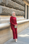 Parça Detay İkili Takım Bordo