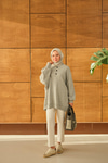 Polo Yaka Tunik Gri