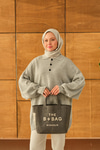 Polo Yaka Tunik Gri