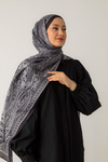 Retro Desen Soft Şal Siyah