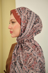 Retro Desen Soft Şal Taba
