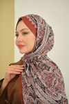 Retro Desen Soft Şal Taba