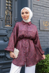 Saray Motiflli Desen Gömlek Bordo