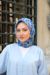 Soft Eşarp  Saks Mavi