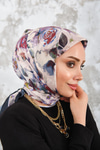 Soyut Pastel Desen Eşarp Taş