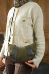 Süet Detay Çanta Haki Yeşil