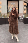 Tüylü Peluş Kaban Kahverengi