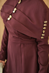 Üstü Çıkarılabilir Bolero Gold Düğme Detay Takım Bordo